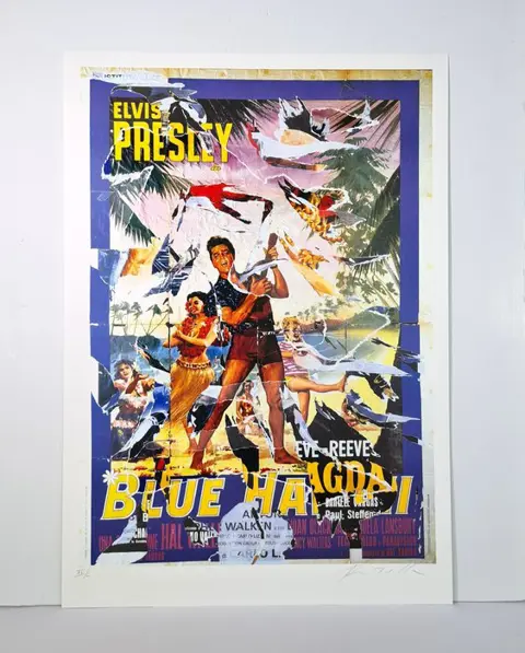 Mimmo Rotella (1918-2006) - Blue Hawaii