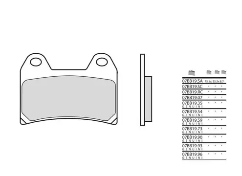 REMBLOKKEN VOOR Ducati 848 2008 - 2010