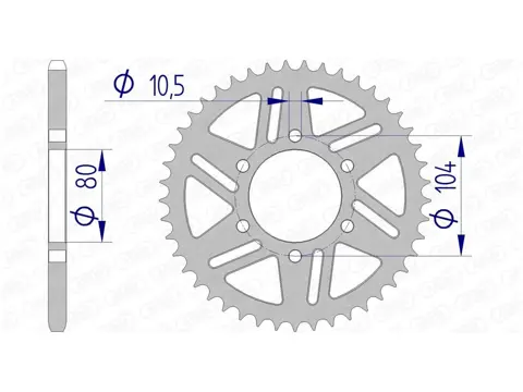 ACHTER TANDWIEL Kawasaki Z 750 2007 - 2010