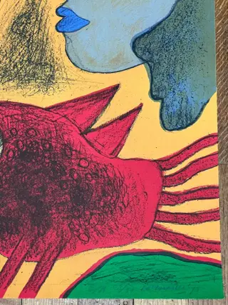 Corneille (1922-2010) - Birds and black girl + Livre "Corneille. 50 ans d'estampes"