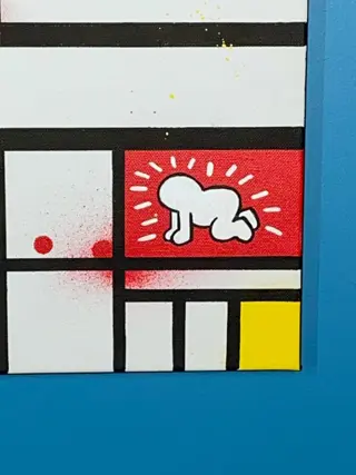 ALEZE (1974) - "K Haring" Mondrian and friends