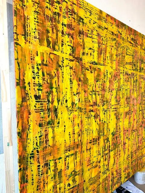 ANETTKM - "warm-neon flowing colors" (XXXL) abstract