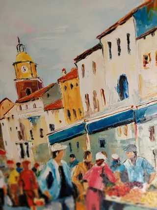 Pierre Tremauville (XX-XXI) - Le marche de Saint tropez