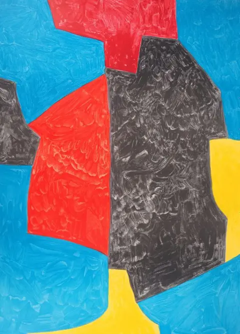 Serge Poliakoff (1900-1969) - Composition rouge, bleu et noir