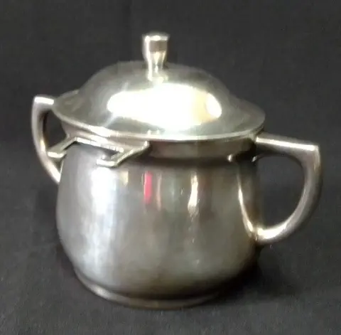 Verzilv. suikerpot, Krefelder Hof,025 l,WMF, jr'50,zgst,jr50