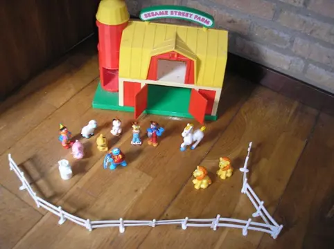 Sesamstraat boerderij - met diverse beestjes