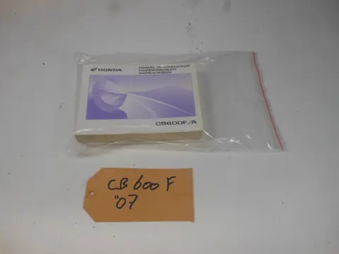 INSTRUCTIEBOEKJE Honda CB 600 F 2007 - 2009