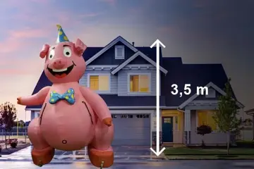 Opblaasbaar feestvarken te huur, landelijke bezorging mogeli