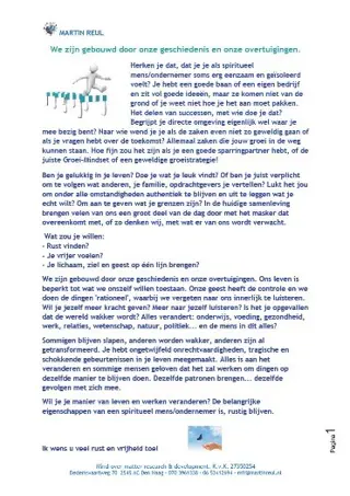 ''Piekeren is als schommelen.