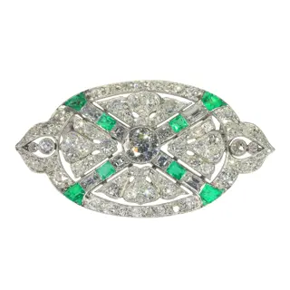 Deco Dazzle: A Platinum and Diamond Vintage Brooch