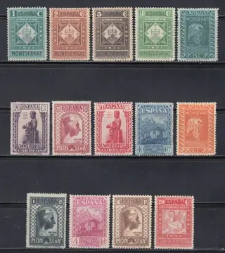Spanje 1931 - 9th centennial of the Foundation of the Monastery of Montserrat. Great centring - Edifil 636/649