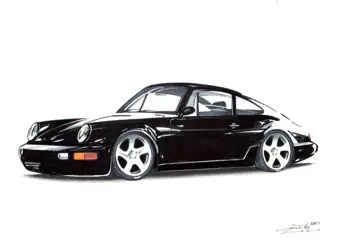 Afbeelding/illustratie - Porsche 964 - Dessin original -