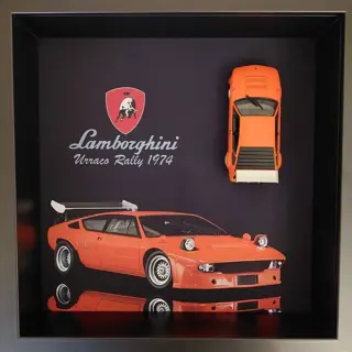 Decoratief object - 3D frame Lamborghini Urraco RALLY 1974