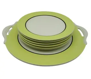 Sarreguemines - Dessertservies - Aardewerk