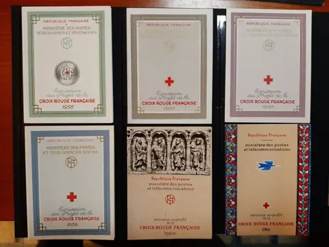 Frankrijk 1956/1961 - 6 “Croix Rouge” (Red Cross) booklets - Yvert 2005-2010 MNH