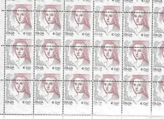 Italië Republiek 2002 - Women in Art €0.41, block of 60 pieces. With shifted perforation