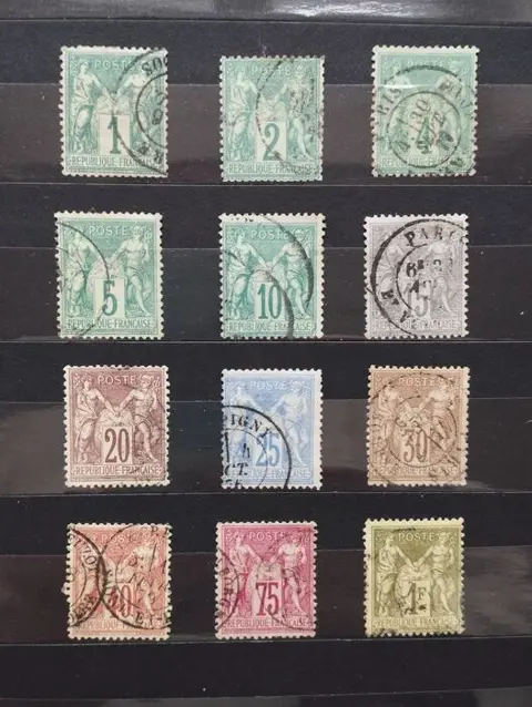 Frankrijk 1876/1878 - Sage, Type I - Rare complete set. - Yvert 61 à 72