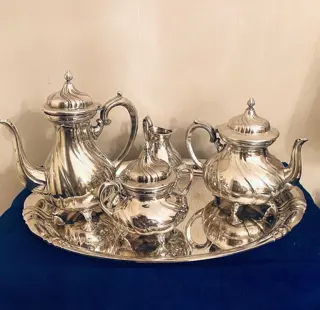 WMF / Geislingen - Koffie en theeservies (5) - Jugendstil -