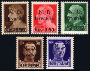 Italië 1944 - Croatian occupation Šibenik issue, complete intact set - Sassone s. 1