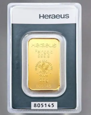 20 gram - Goud .999 - Kinebar - Heraeus
