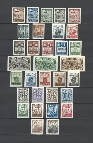 Spanje 1936/1945 - Complete serie Barcelona City Council zonder tanden