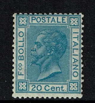 Koninkrijk Italië 1867 - 20 cents, Turin, MNH - Sassone T 26