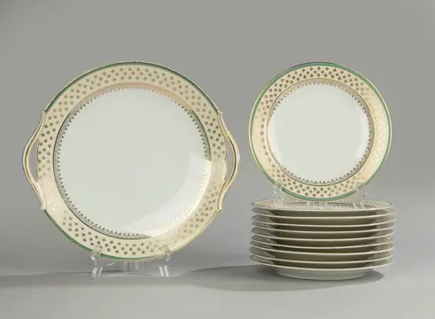 Raynaud Limoges - Gebak/cakeservies (11) - Porselein