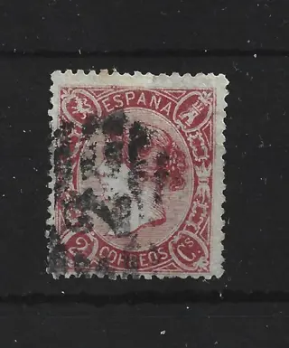 Spanje 1865 - 2 cuartos Isabella II, well centred - Edifil 74