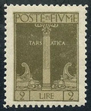 Fiume 1923 - San Vito, 2 lire Bistro oliva. Ottima centratura, splendido. Certificato - Sassone N.199A
