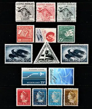 Nederland 1928/1980 - Selectie Luchtpost en Dienst - NVPH LP4/11, LP14/16, D16/19