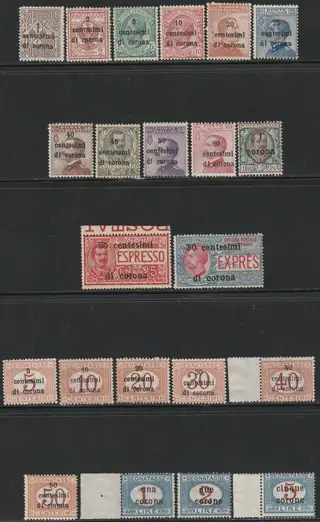 Italië - Dalmatië, Trente en Triëst 1919 - Trento e Trieste Collezione integra rara lusso - Sassone S.1/3