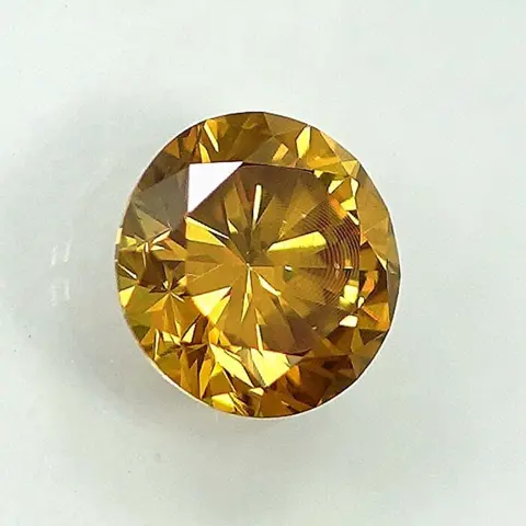 Diamant - 0.42 ct - Briljant - Fancy Intense Orangy Yellow