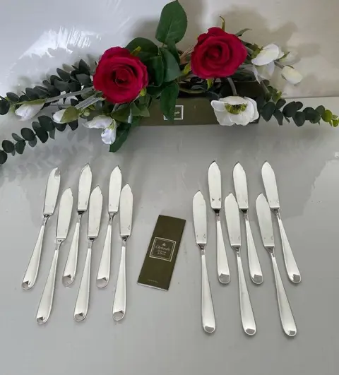 Christofle - Vis messen (12) - Verzilverd - Dax