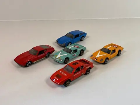Politoys - 1:43 - 2x Lotus Europa, Matra, Maserati, Lamborghini - Gemaakt in Italië