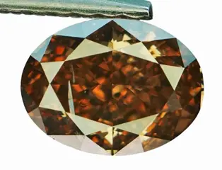 Diamant - 0.85 ct - Ovaal - Natural Fancy Intense Yellowish