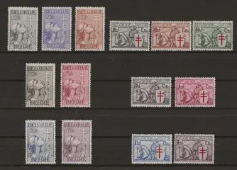 België 1933/1934 - Kruis van Lotharingen en Ridder - OBP/COB 377/83 + 394/00