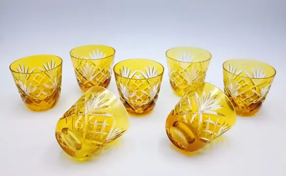 Fabergé - Maison Tatiana amberkleurige waterglazen (7) -