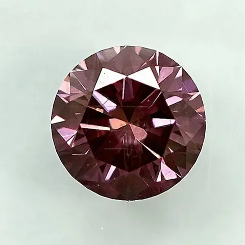 Diamant - 0.38 ct - Briljant - Fancy Intense Purplish Pink