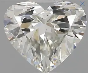 1 pcs Diamant - 0.50 ct - Hart - light green yellow - VS2