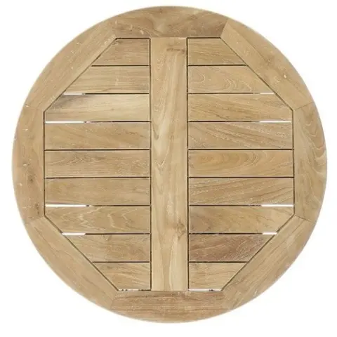 Tafelblad teakhout rond 50 cm en 3 cm dik - teak hout