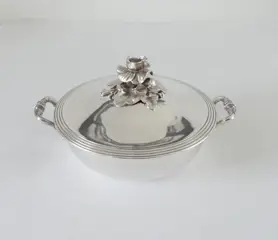 Christofle - Antieke Verzilverde Groenteschaal - Floraal -
