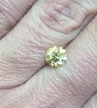 1 pcs Diamant - 1.01 ct - Rond - Kleurbehandeld - fancy