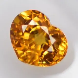 Diep oranje Saffier - 1.23 ct