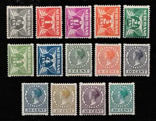 Nederland 1930 - Tweezijdige hoekroltanding - NVPH R57/R70