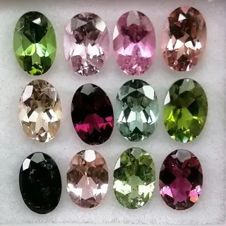 12 pcsVeelkleurige toermalijn - 5.44 ct