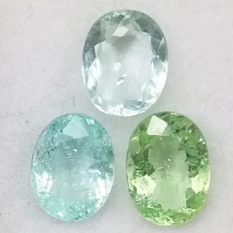 3 pcsParaiba toermalijn - 2.84 ct