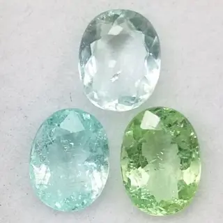 3 pcsParaiba toermalijn - 2.84 ct