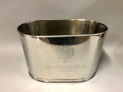 Large Champagne Cooler with Quotes of Lily Bollinger and