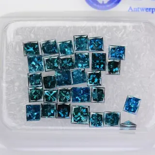 30 pcs Diamanten - 2.07 ct - Prinses - I1 - I3 - Fancy Deep