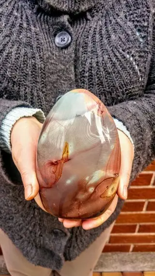 Oceaan Jaspis Vrije vorm - zeldzame pastel bordeauxrode